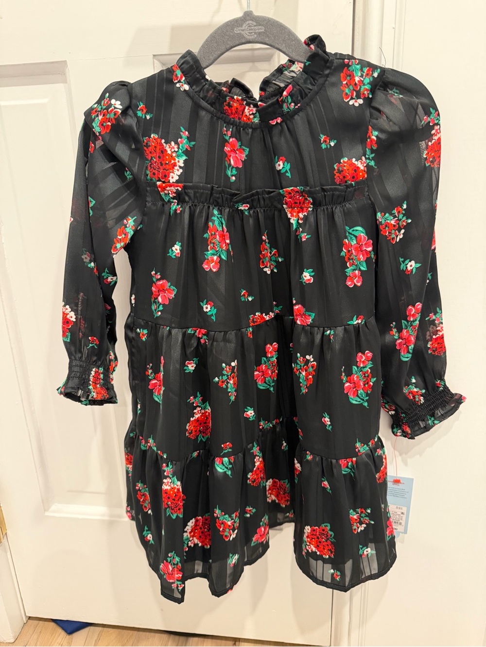 Cat and Jack floral printed long sleeve dress NWT 4T